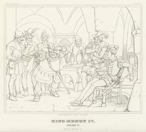 El Rey Enrique IV, Parte I, Acto II, Escena 4 de Friedrich August Moritz Retzsch