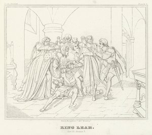 El Rey Lear, Acto III, Escena 7 de Friedrich August Moritz Retzsch