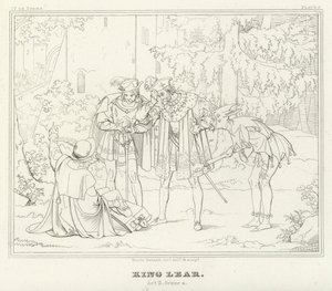 El Rey Lear, Acto II, Escena 4 de Friedrich August Moritz Retzsch