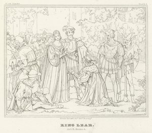El Rey Lear, Acto II, Escena 4 de Friedrich August Moritz Retzsch