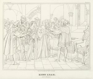 El Rey Lear, Acto I, Escena 1 de Friedrich August Moritz Retzsch