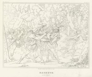 Macbeth, Acto III, Escena 3 de Friedrich August Moritz Retzsch