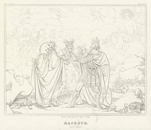 Macbeth, Acto IV, Escena 1 de Friedrich August Moritz Retzsch