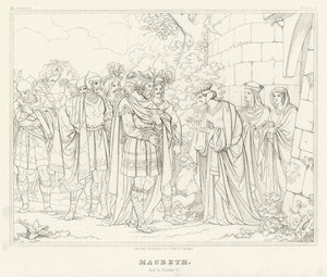 Macbeth, Acto I, Escena 6 de Friedrich August Moritz Retzsch