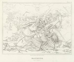 Macbeth, Acto V, Escena 7 de Friedrich August Moritz Retzsch