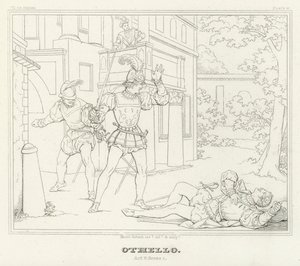 Otelo, Acto V, Escena 1 de Friedrich August Moritz Retzsch