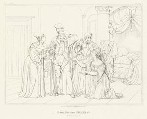 Romeo y Julieta, Acto III, Escena 5 (grabado) de Friedrich August Moritz Retzsch