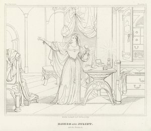 Romeo y Julieta, Acto IV, Escena 3 de Friedrich August Moritz Retzsch