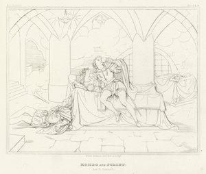 Romeo y Julieta, Acto V, Escena 3 de Friedrich August Moritz Retzsch