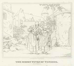 Las Alegres Comadres de Windsor, Acto II, Escena 1 (grabado)