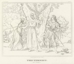 La Tempestad, Acto I, Escena 2 de Friedrich August Moritz Retzsch