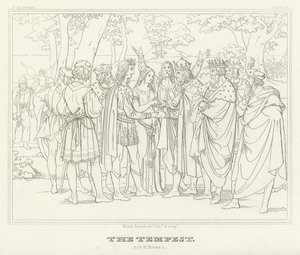 La Tempestad, Acto V, Escena 1 de Friedrich August Moritz Retzsch