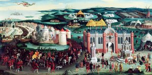 Encuentro en el Campo del Paño de Oro, 7 de junio de 1520, después de Hans Holbein el Viejo (14605-1524) de Friedrich Bouterwek