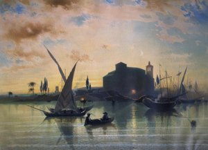 ESPAÑA – VISTAS DE SEVILLA – EL GUADALQUIVIR – 1867 de Friedrich Eibner
