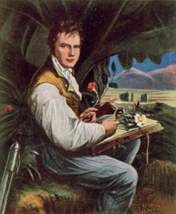 Alexander von Humboldt, geógrafo, naturalista y explorador prusiano (litografía en color)