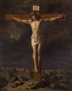 Crucifixus en paisaje de Friedrich Hasslwander