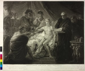 Alejandro Magno y su médico Filipo de Friedrich Heinrich Fuger