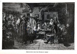 Reclutamiento para el ejército de Silesia, 1882 de Friedrich Hiddemann