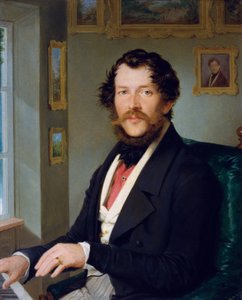 Retrato de un caballero frente al piano de Friedrich Johann Gottlieb Lieder