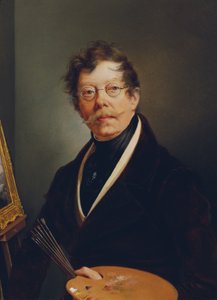 Autorretrato en el caballete de Friedrich Johann Gottlieb Lieder