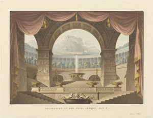 Decoración para la ópera "Armida
Condecoraciones en los dos teatros reales de Berlín (título de la serie) de Friedrich Jugel