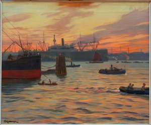 Puerto de Hamburgo de Friedrich Kallmorgen
