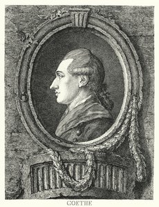 Johann Wolfgang von Goethe, poeta, novelista y dramaturgo alemán (grabado) de Friedrich Kirschner