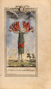 Ilustración en Ludvig Holberg- El viaje de Niels Klim al mundo subterráneo de Friedrich Müller