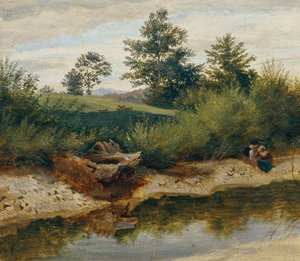 paisaje corriente de Friedrich Philipp Reinhold