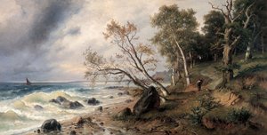 Costa báltica en la isla de Vilm de Friedrich Preller the Younger