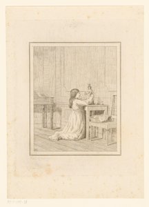 niña con muñeca Escenas de la vida cotidiana en Italia (título de la serie) Figura prese dal vero (título de la serie sobre el objeto) de Friedrich Rehberg