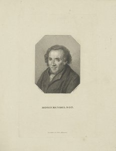 Retrato de Moses Mendelssohn 1729-1786, 1818 de Friedrich Wilhelm Bollinger