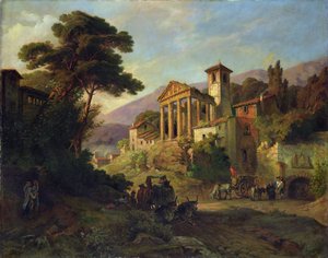 Paisaje italiano de Friedrich Wilhelm Mueller