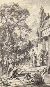 Circe haciendo su magia (grabado) de Friedrich the Elder Preller