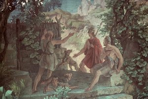 Odiseo ante el porquero Eumeo, Escenas de la Odisea de Friedrich the Elder Preller