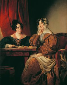 Henriette Baronesa Pereira-Arnstein (1780-1859) con su hija Flora (1814-1882) de Friedrich von Amerling