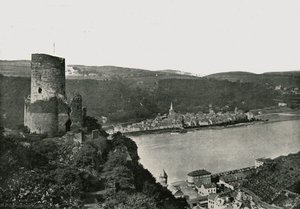 El Katz con vista al Rin, St Goarshausen, Alemania de Frith and Co