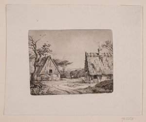 Paisaje con dos casas de campesinos de Frits Grove