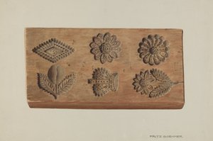 Tabla de Springerle alemana de Pa. de Fritz Boehmer