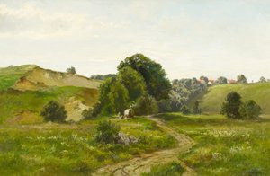 Paisaje montañoso veraniego de Fritz Halberg Krauss