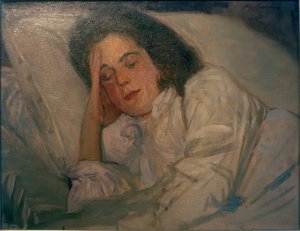 Retrato de Alexandra dormida