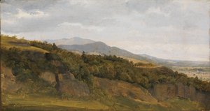 Paisaje alemán con vista a un amplio valle