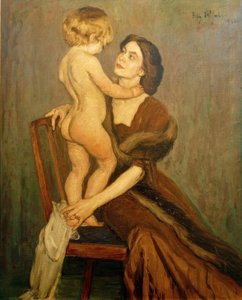 Dama con niño de Fritz Rhein
