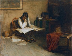 hombre leyendo de Fritz Rojka