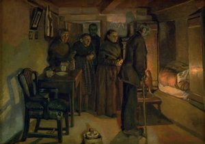 En un lecho de muerte de Fritz Syberg