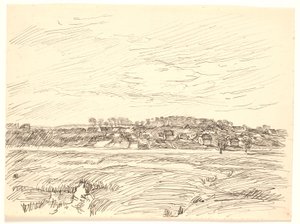 Paisaje con aldea de Fritz Syberg