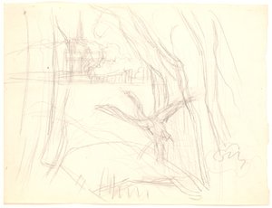 Paisaje con cisne despegando de Fritz Syberg