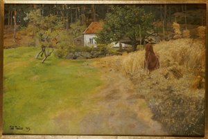Haciendo heno, Stord, 1889 de Frits Thaulow