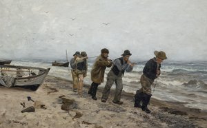 Pescadoras de regreso a casa, Skagen de Fritz Thaulow