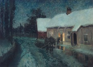 Noche, c.1900 de Fritz Thaulow